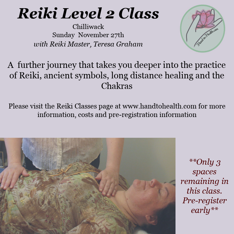 Reiki Level 2 Class in Chilliwack with Teresa Graham