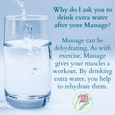 Drink extra water after your massage